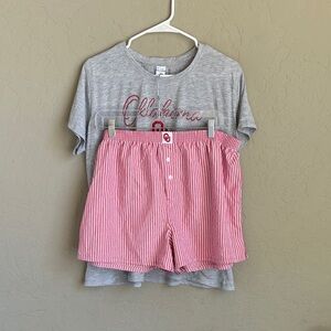 2XL womens OU 2 piece sleeo shorts and tshirt top